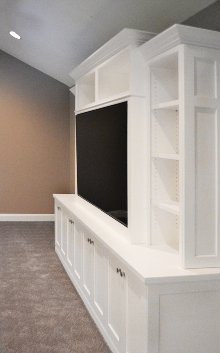 David Williams Design Custom Media Room Cabinetry Design